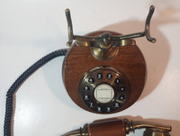 1996 GenExxa "Wood Fashion Phone" Rotary Style Push Button Telephone