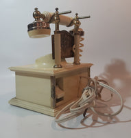 Rare Vintage French Victorian Style Cherubs Rotary Style Telephone Shaped Alarm Clock