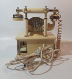 Rare Vintage French Victorian Style Cherubs Rotary Style Telephone Shaped Alarm Clock