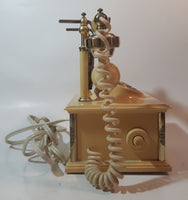 Rare Vintage French Victorian Style Cherubs Rotary Style Telephone Shaped Alarm Clock