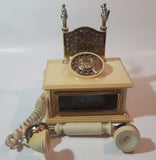 Rare Vintage French Victorian Style Cherubs Rotary Style Telephone Shaped Alarm Clock