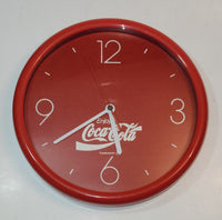 1990s Coca-Cola Coke Soda Pop Red Round Circular 9 3/4" Clock Collectible