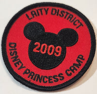 Girl Guides 2009 Laity District Disney Princess Camp 3" Embroidered Fabric Patch Badge