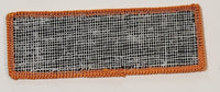 Blank Black with Orange Border 1" x 3" Embroidered Fabric Patch Badge