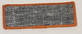 Blank Black with Orange Border 1" x 3" Embroidered Fabric Patch Badge