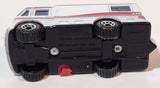 2000 Matchbox Canyon Base Truck Camper White Die Cast Toy Car Recreational Vehicle RV with Opening Side Door