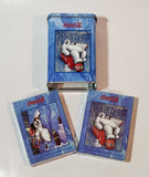 1998 Coca Cola 2 Packs of Polar Bear Themed Bicycle Playing Cards Never Opened in Embossed Tin Metal Container