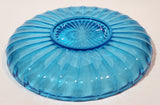 Vintage Starburst Pattern 8" Aqua Blue Depression Glass Platter Dish