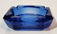 Vintage Cobalt Blue Glass Ash Tray