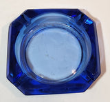 Vintage Cobalt Blue Glass Ash Tray