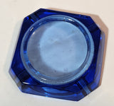 Vintage Cobalt Blue Glass Ash Tray