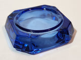 Vintage Cobalt Blue Glass Ash Tray