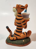 Disney Pooh & Friends "Make A Really Big Wish" Tigger Holding Birthday Cake 4 1/2" Tall Ceramic Figurine