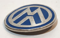 VW Volkswagen Logo Blue Enamel 3" Metal Belt Buckle