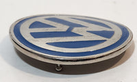 VW Volkswagen Logo Blue Enamel 3" Metal Belt Buckle