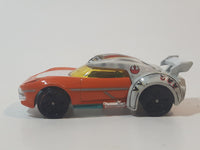 2014 Hot Wheels LFL Star Wars Luke Skywalker Orange and White Die Cast Toy Car Vehicle