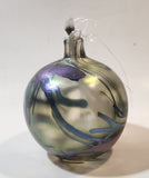 Arte Vargas Iridescent Blown Art Glass Christmas Ornament Oil Lamp Signed