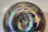 Arte Vargas Iridescent Blown Art Glass Christmas Ornament Oil Lamp Signed