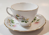 Vintage Ridgeway Potteries Royal Vale Clematis Flower Bone China Tea Cup and Saucer Set