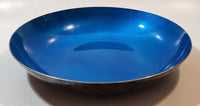 Vintage Reed & Barton No. 195 Blue Enamel Silver Plated 9" Diameter Bowl Plate