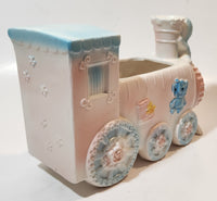 Vintage Napco No. 5999 Train Locomotive Shaped 7 1/2" Long Ceramic Planter Made in Japan