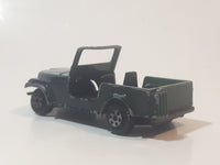 Vintage 1980s Yatming No. 814 Jeep CJ7 Dark Green Die Cast Toy Car Vehicle