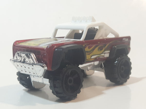 2016 Hot Wheels HW Daredevils Custom Ford Bronco Dark Red Die Cast Toy Car Vehicle