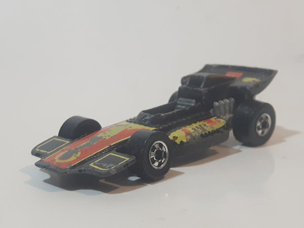 1977 Hot Wheels Flying Colors Formula P.A.C.K. El Rey Special Black Die Cast Toy Car Vehicle