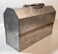 Vintage G.H. Curry Mfg. Ltd. Orangeville Ont. 12 3/8" Wide Polished Riveted Aluminum Metal Miner's Lunch Box