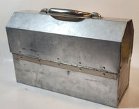 Vintage G.H. Curry Mfg. Ltd. Orangeville Ont. 12 3/8" Wide Polished Riveted Aluminum Metal Miner's Lunch Box