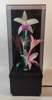 Vintage Fiber Optics Windup Musical Box Fiber Optics Flower Light 14" Tall