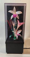 Vintage Fiber Optics Windup Musical Box Fiber Optics Flower Light 14" Tall