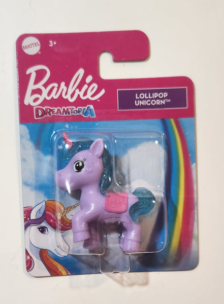 2022 Mattel Barbie Dreamtopia Lollipop Unicorn 2" Tall Toy Figure New in Package