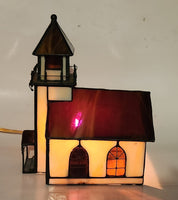 Church Chapel Building Shaped Stained Glass Lamp