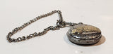 Vintage Suisse Semi Truck and Mountains Silver Tone Metal Embossed Pocket Watch