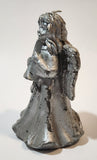 Angel Silver Look 4 1/4" Wax Candle Figurine