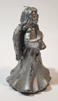 Angel Silver Look 4 1/4" Wax Candle Figurine