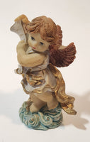 Angel Holding Scroll 3 3/8" Resin Figurine