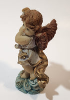 Angel Holding Scroll 3 3/8" Resin Figurine