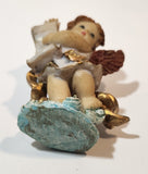 Angel Holding Scroll 3 3/8" Resin Figurine