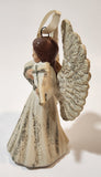 Angel Playing Violin 3 3/4" Hanging Ceramic Christmas Tree Ornament