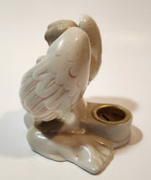 Russ Berrie 15483 Angel Holding New Born Infant 3 1/2" Tall Porcelain Figurine Candle Holder