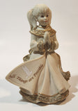 2006 Mindspring Studio Sarah's Angels Angel Girl Praying All Things are Possible 5" Tall Heavy Resin Figurine Missing Wings