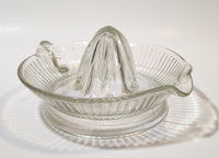 Vintage Lemon Hand Juicer Reamer Heavy Glass Bowl
