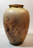 Cherub Angels 8 1/2" Pottery Flower Vase