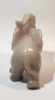 Grey Elephant Shaped 6" Tall Wax Candle