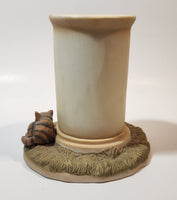 2010 The Bradford Exchange Live, Love, Purr Collection Love Much 5 1/4" Tall Resin Tealight Candle Holder