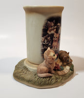 2010 The Bradford Exchange Live, Love, Purr Collection Love Much 5 1/4" Tall Resin Tealight Candle Holder