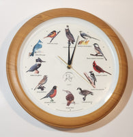 National Audubon Society 13 1/4" Faux Wood Wall Clock with Hourly Bird Sounds