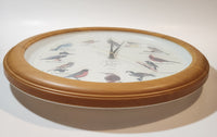 National Audubon Society 13 1/4" Faux Wood Wall Clock with Hourly Bird Sounds